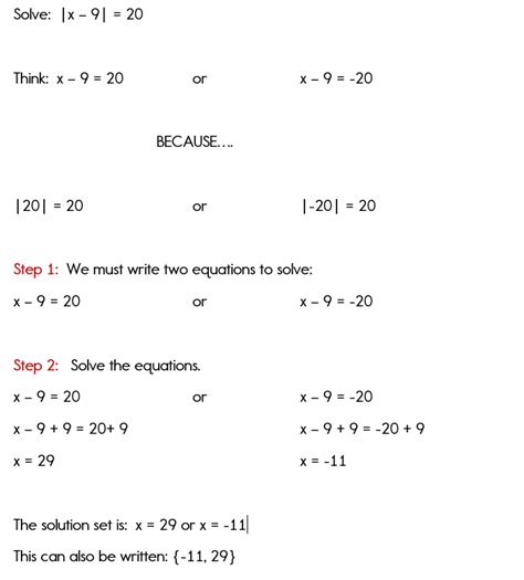 Image result for Solve Absolute Value Equations
