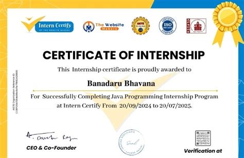 Java Internship Certificate に対する画像結果