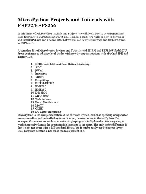 Image result for Micro Python Projects