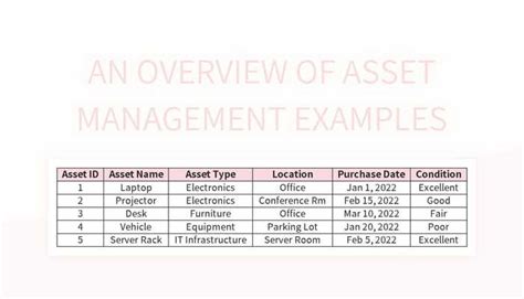 Image result for Asset Management Objectives Examples