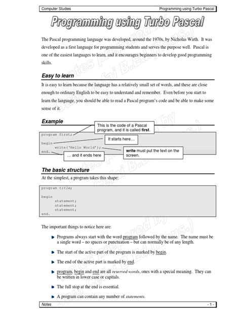 Image result for Pascal Programming