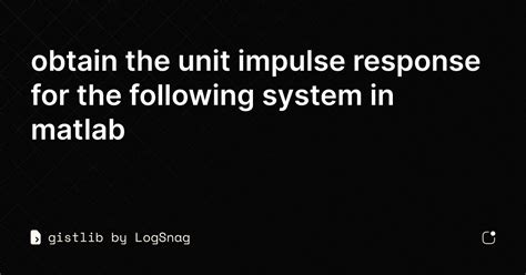 Toradh íomhá ar Impulse Function Matlab