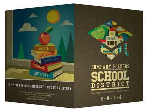 School District Pocket Folder Design Template [Free PSD]