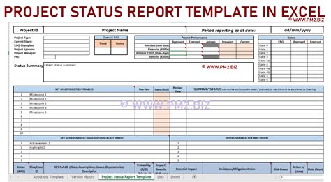 Image result for Project Status Report Template Excel