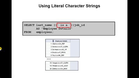 Image result for SQL Literal