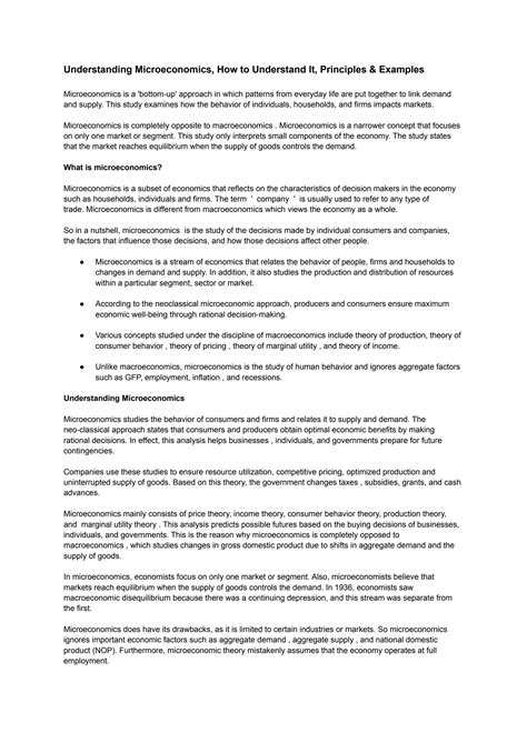 Image result for Microeconomics Research Paper Example PDF