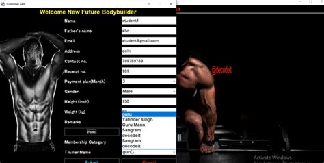 Image result for Gym Workout Plan J Frame in Java