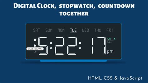 Image result for Digital Clock HTML/CSS JS