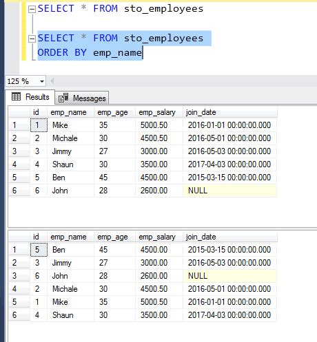 SQL Order By に対する画像結果