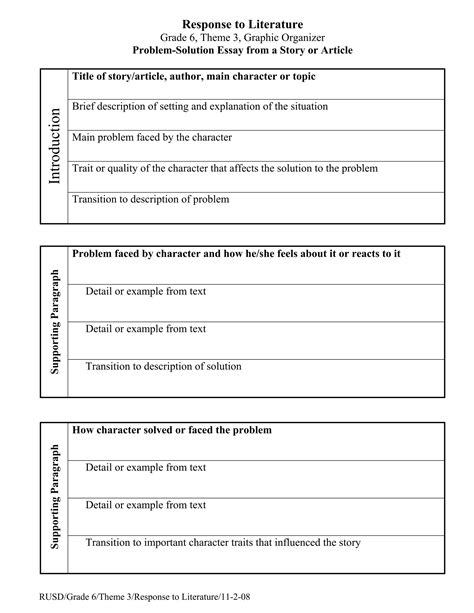 Bildergebnis für Problem and Solution Essay Structure Worksheet