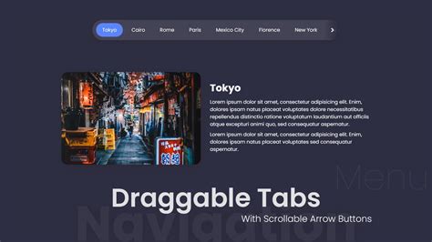Image result for Horizontal Scroll Menu in HTML