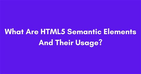 Image result for HTML5 Semantic Elements