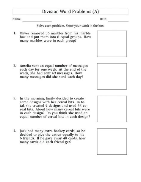 4th Grade Math Worksheets Printable Word Problems に対する画像結果