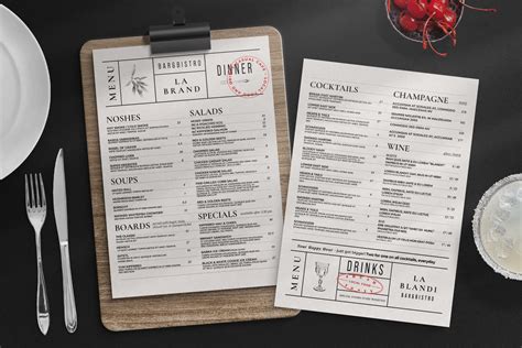 Contemporary Restaurant Menu [PSD] - BrandPacks