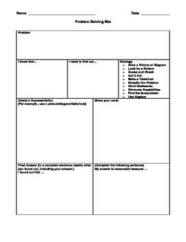 Image result for Math Problem Solving Graphic Organizer