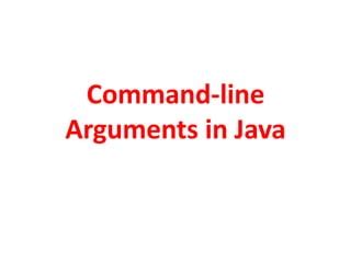 Implementing Command Line Arguments in Java に対する画像結果