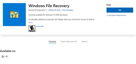Windows File Recovery Free に対する画像結果