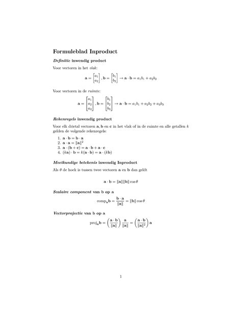 Afbeeldingsresultaten voor Definition of Inproduct