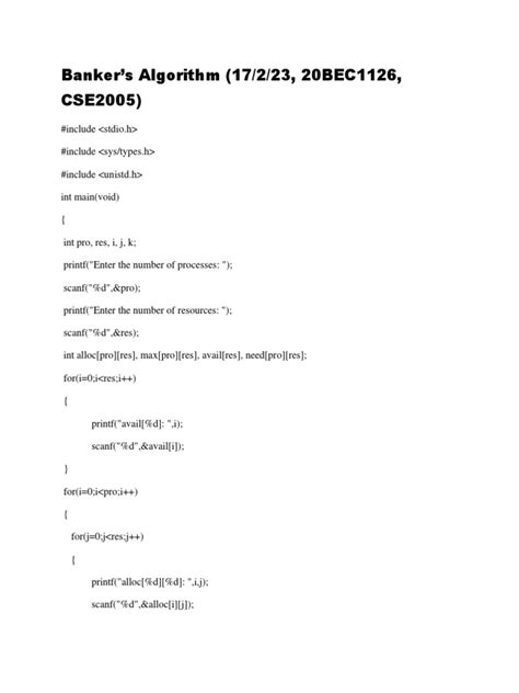 +Bankers Algorithm with Example に対する画像結果