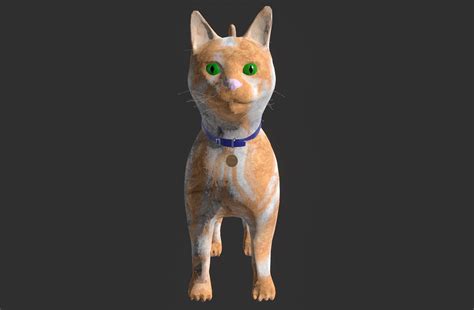 Toradh íomhá ar Low Poly Cat Model