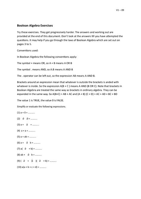 Image result for Boolean Algebra Questions and Answers