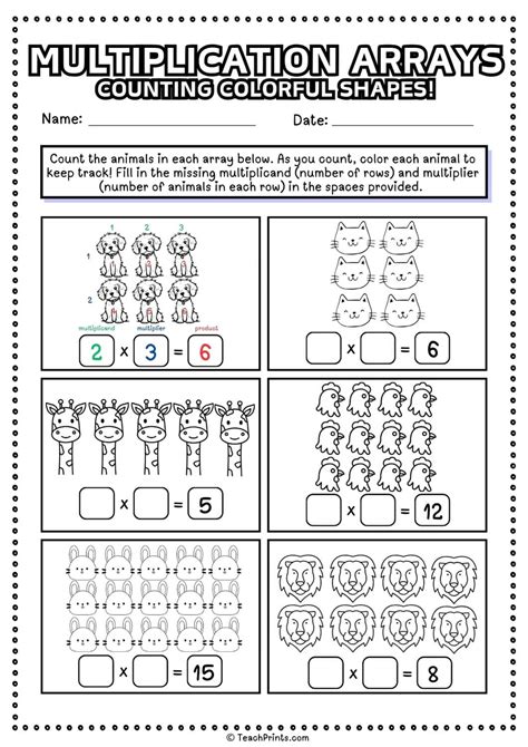 Image result for Multiplication Arrays Worksheets.pdf