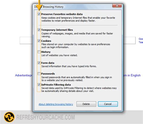 Clear Cache Internet Explorer に対する画像結果