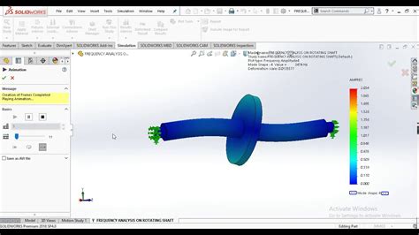 SolidWorks Simulation Natural Frequency に対する画像結果