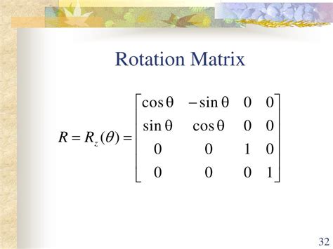 Rotation Matrix Homogeneous Coordinates に対する画像結果