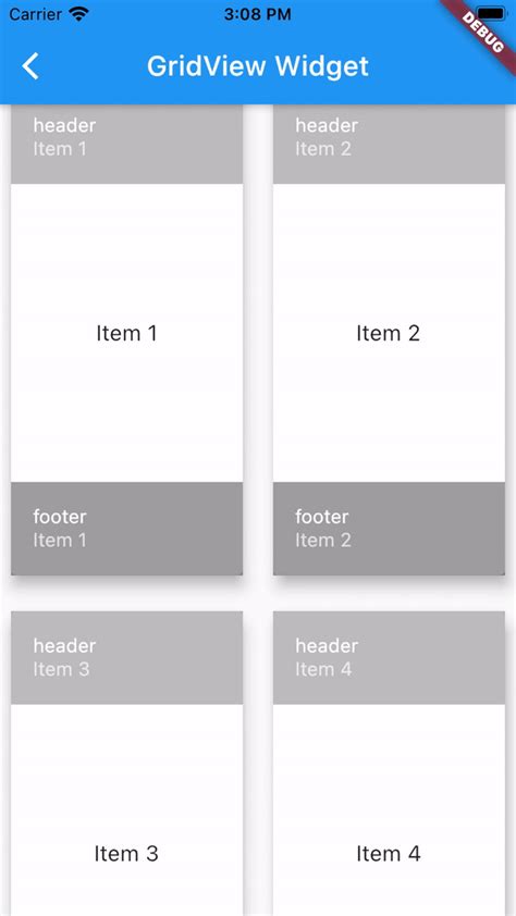 Image result for GridView Diving Flutter