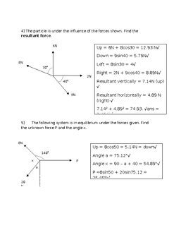 Image result for Adding Forces Vectors Worksheet