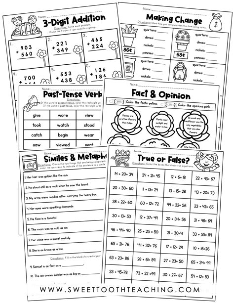 Image result for 2nd Grade Math Homework Printable