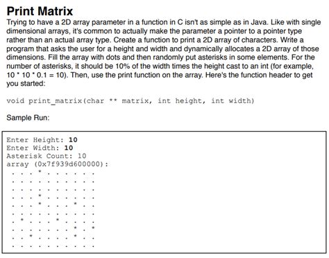 Storing Elements in 2D Array and Printing Matrix C Program に対する画像結果