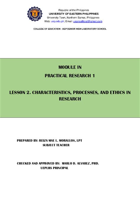 Image result for Practical Research 1 Module