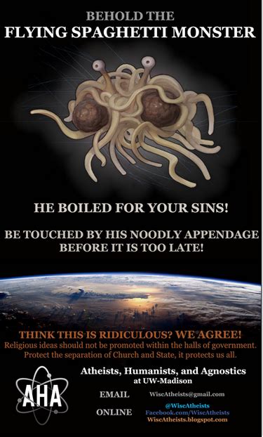 Flying Spaghetti Monster に対する画像結果