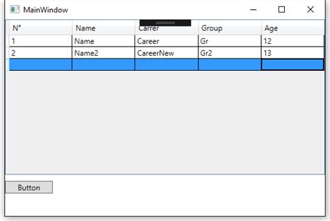 Image result for DataGridView Empty Row First