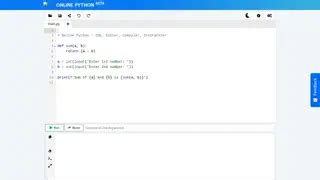 Python Programming Language Online Compiler に対する画像結果