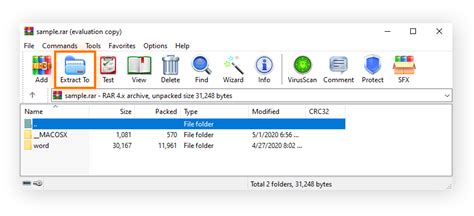 Rar File Format に対する画像結果