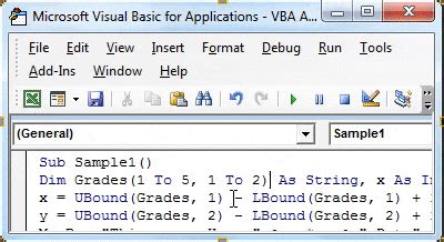 Image result for Array Excel VBA Example