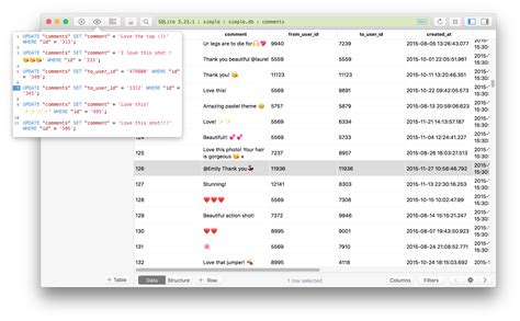 Toradh íomhá ar SQLite Terms