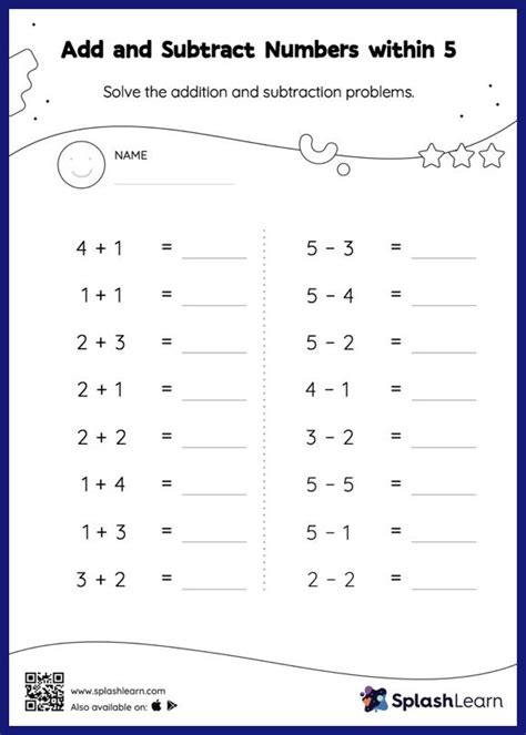 Free Printable Basic Math Worksheets に対する画像結果