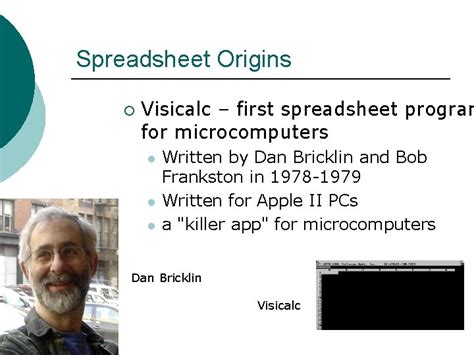 Who Created the First Spreadsheet Software に対する画像結果