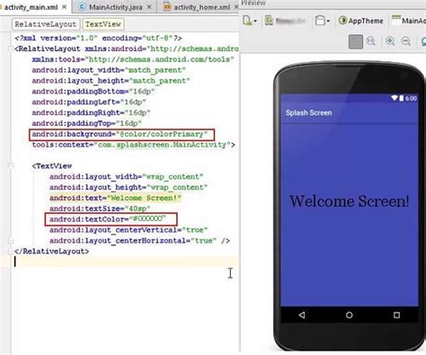 Welcome Screen UI Android Studio に対する画像結果