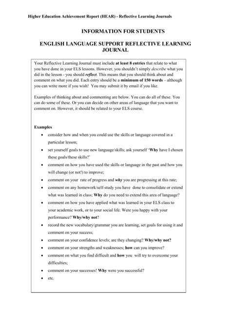 Image result for Reflective Journal Writing Examples