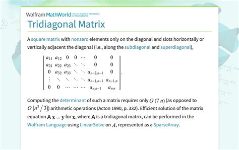 Image result for Tridiagonal Sparse Matrix