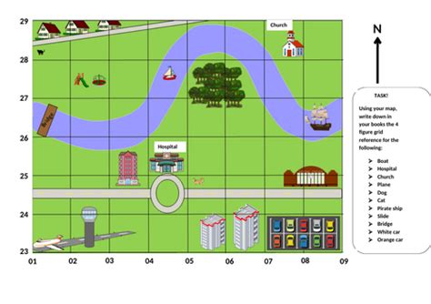 Image result for Grid Reference Map for Kids