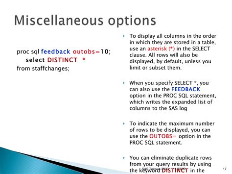 Proc SQL SAS Cheat Sheet માટે ઇમેજ પરિણામ