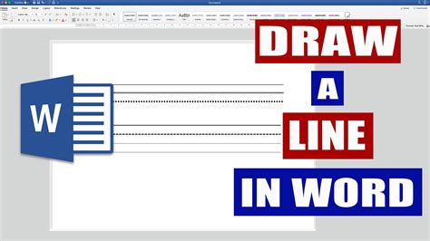 How to draw a LINE in WORD | Microsoft Word Tutorials - YouTube