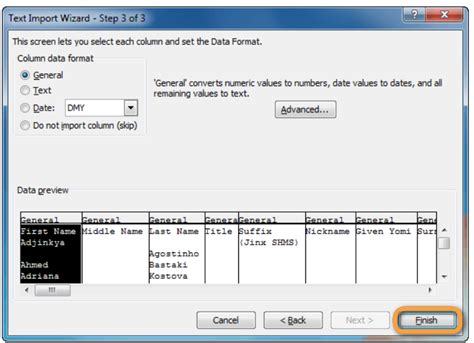 Toradh íomhá ar Open CSV File with Excel