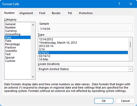 Format Cells Dialog Box Excel માટે ઇમેજ પરિણામ